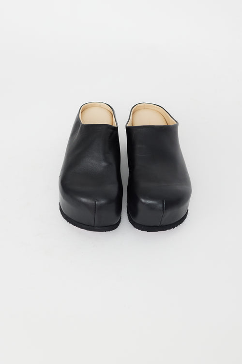 Proenza Schouler Black Leather Forma Clog