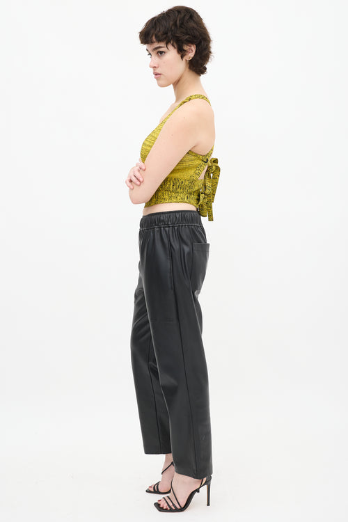 Proenza Schouler Black Faux Leather Jogger Pant