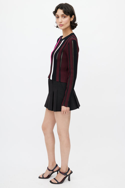 Proenza Schouler Black 
Multicolour Cut Out Knit Sweater