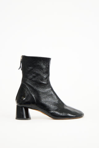 Proenza Schouler Black Patent Leather Ankle Boot