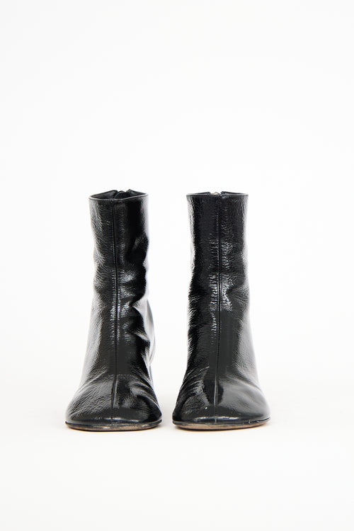 Proenza Schouler Black Patent Leather Ankle Boot