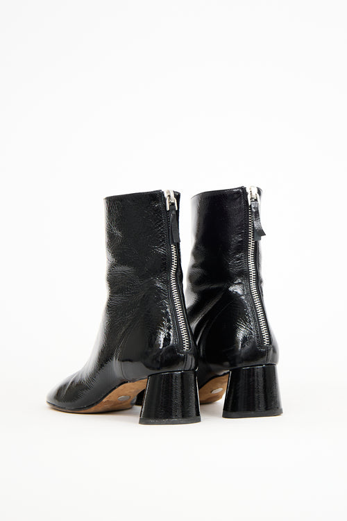 Proenza Schouler Black Patent Leather Ankle Boot