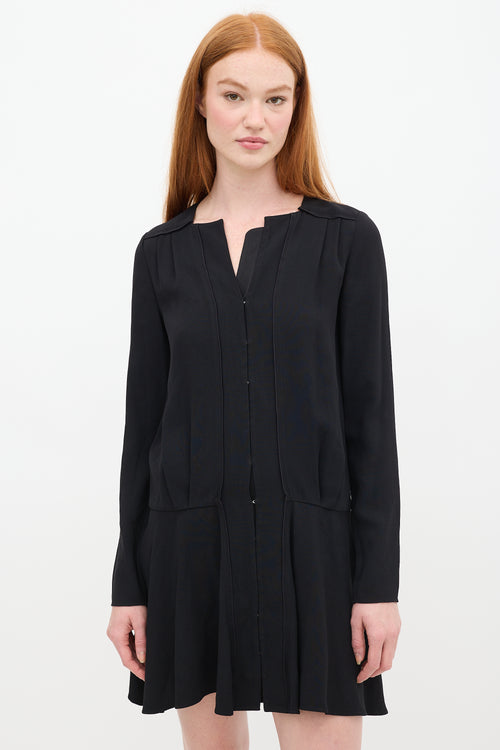 Proenza Schouler Black Pleated Dress