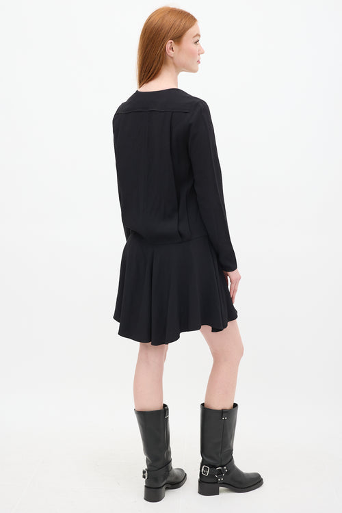 Proenza Schouler Black Pleated Dress