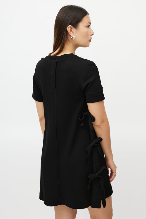 Proenza Schouler Black Side Bow Shift Dress