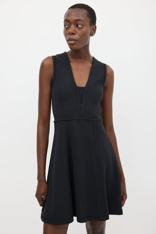 Proenza Schouler Black V-Neck Dress