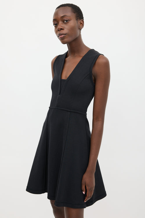 Proenza Schouler Black V-Neck Dress