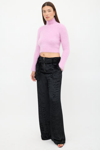 Proenza Schouler Black Velvet Wide Leg Trouser