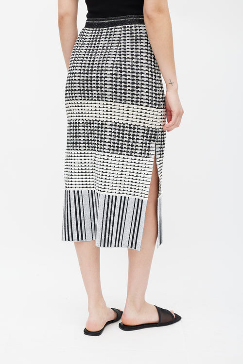 Proenza Schouler Black 
White Knit Skirt