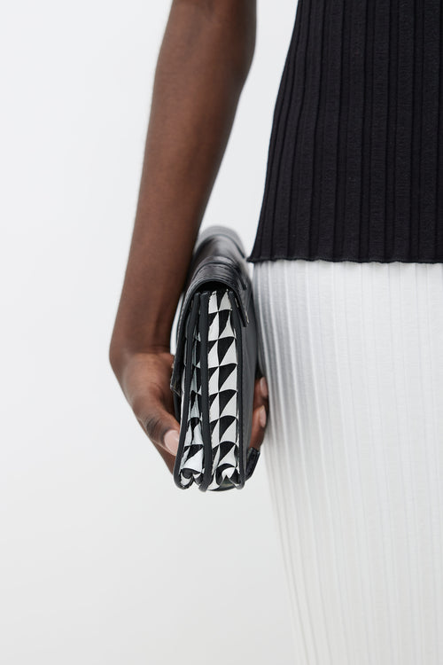 Proenza Schouler Black 
White Geometric PS1 Clutch