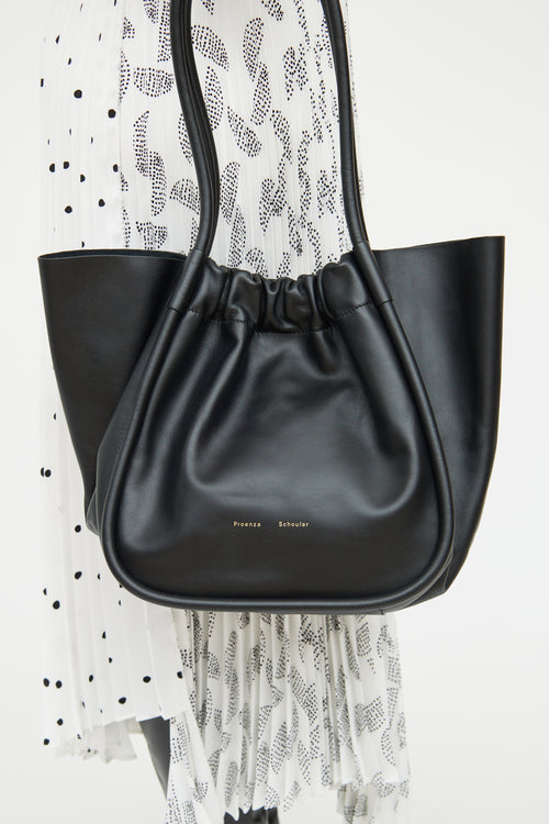 Proenza Schouler Black Large Ruched Tote