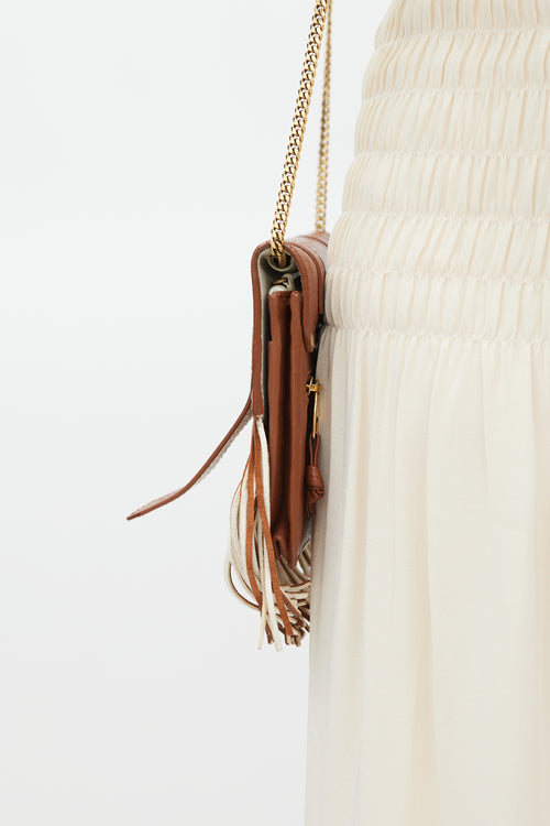 Proenza Schouler Brown Leather Fringe PS1 Mini Crossbody Bag