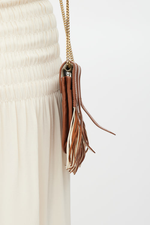 Proenza Schouler Brown Leather Fringe PS1 Mini Crossbody Bag