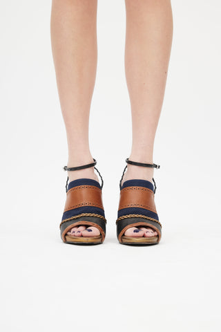 Proenza Schouler Brown 
Multicolour Wedge Heel