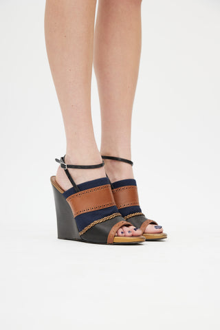 Proenza Schouler Brown 
Multicolour Wedge Heel