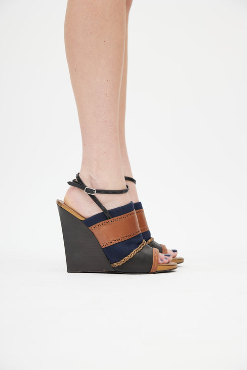 Proenza Schouler Brown 
Multicolour Wedge Heel