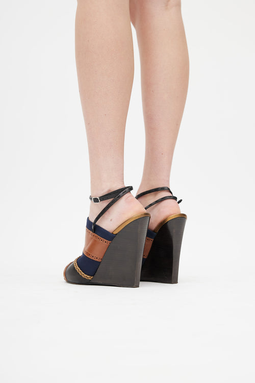 Proenza Schouler Brown 
Multicolour Wedge Heel