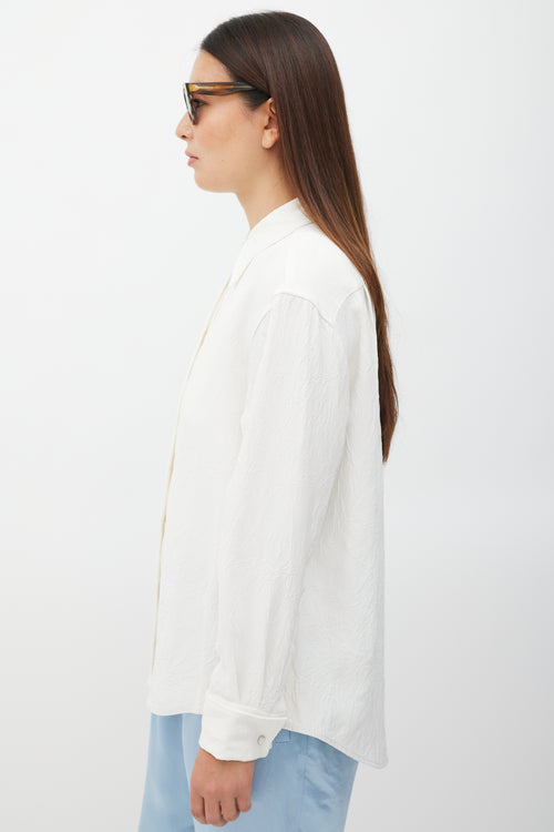 Proenza Schouler Cream Crinkled Shirt