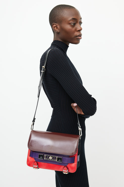 Proenza Schouler Red 
Purple PS11 Leather Bag