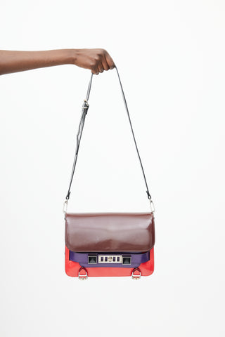 Proenza Schouler Red 
Purple PS11 Leather Bag