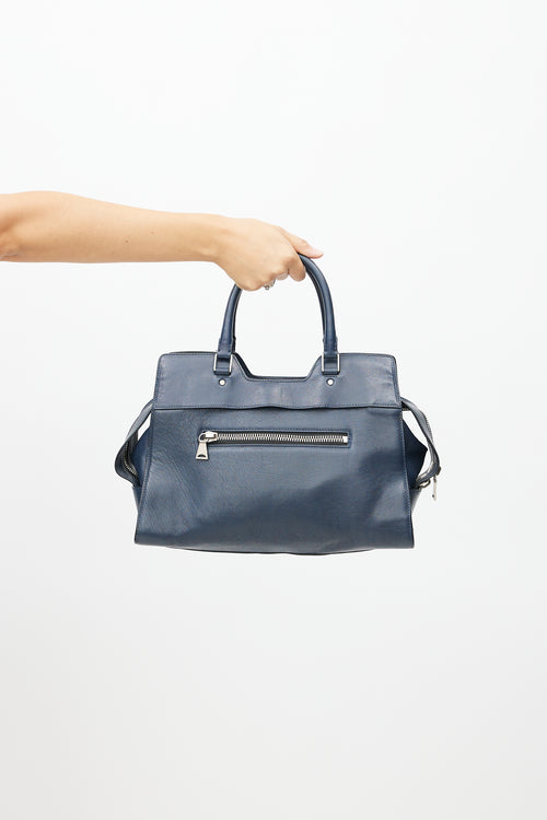 Proenza Schouler Navy Leather PS13 Shoulder Bag