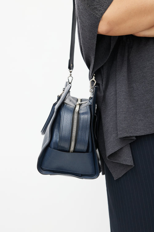 Proenza Schouler Navy Leather PS13 Shoulder Bag