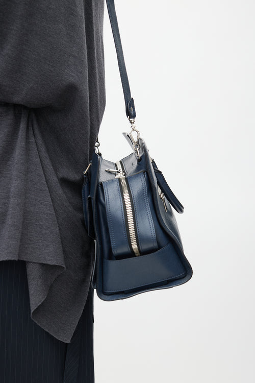 Proenza Schouler Navy Leather PS13 Shoulder Bag