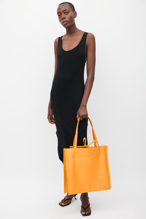 Proenza Schouler Orange Leather Twin Nappa Tote Bag