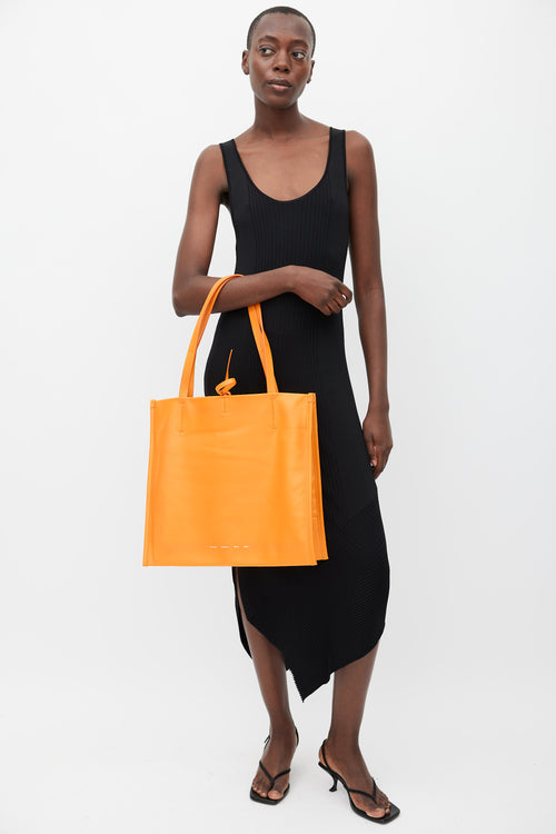 Proenza Schouler Orange Leather Twin Nappa Tote Bag