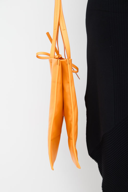 Proenza Schouler Orange Leather Twin Nappa Tote Bag