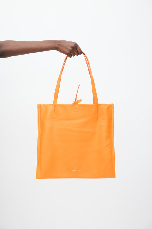 Proenza Schouler Orange Leather Twin Nappa Tote Bag