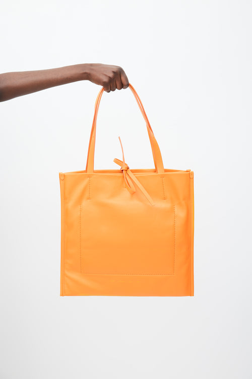 Proenza Schouler Orange Leather Twin Nappa Tote Bag