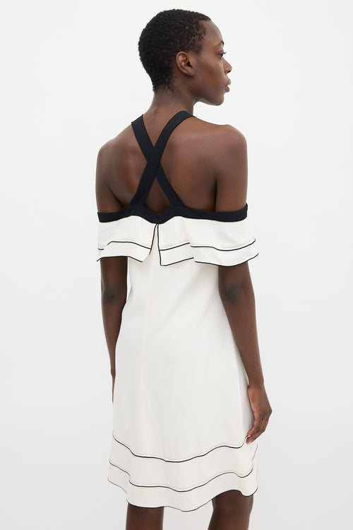 Proenza Schouler White 
Black Ruffled Dress