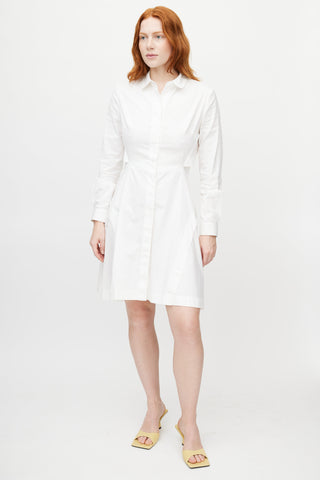 Proenza Schouler White Cut Out Shirt Dress