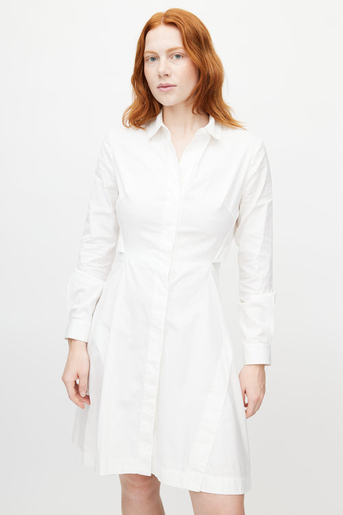 Proenza Schouler White Cut Out Shirt Dress