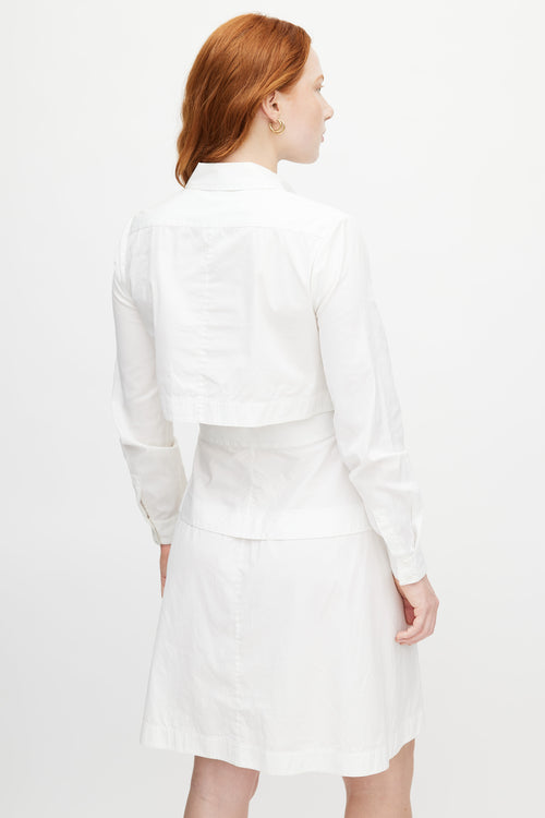 Proenza Schouler White Cut Out Shirt Dress