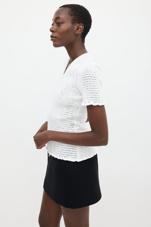 Proenza Schouler White Eyelet Zip Top