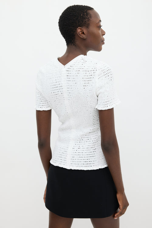 Proenza Schouler White Eyelet Zip Top