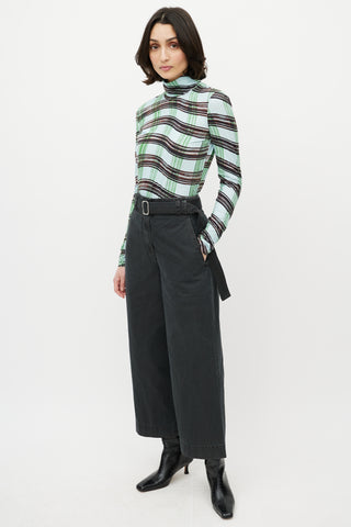 Proenza Schouler White Label Washed Black Belted Pant