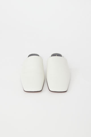 Proenza Schouler White Leather Slipper Mule