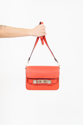 Proenza Schouler Orange Leather PS11 Mini Classic Bag