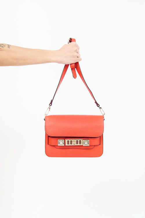 Proenza Schouler Orange Leather PS11 Mini Classic Bag