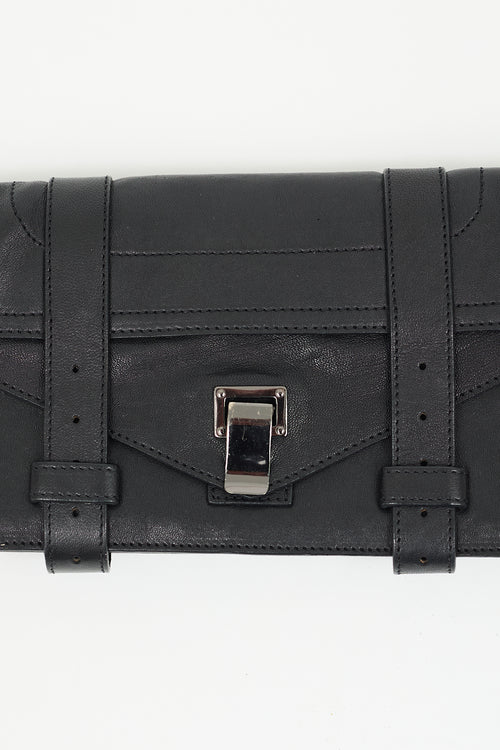 Proenza Schouler Black Leather PS1 Clutch