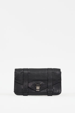 Proenza Schouler Black Leather PS1 Clutch