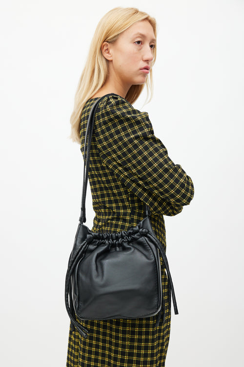 Proenza Schouler Black leather Drawstring Crossbody Pouch