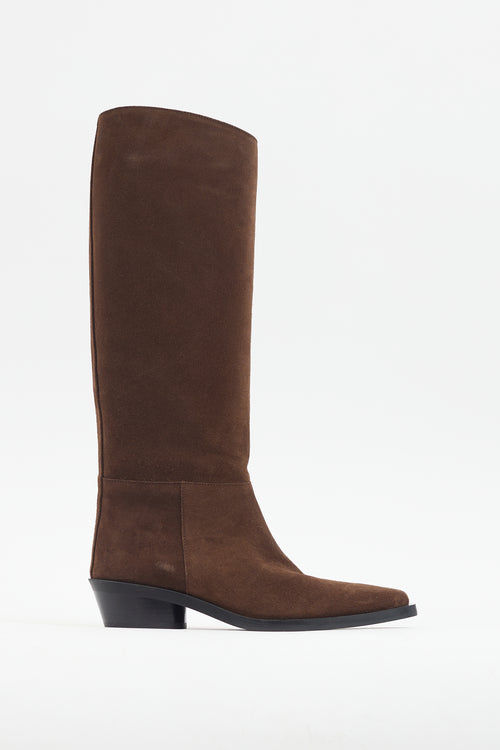 Proenza Schouler Brown Suede Knee High Boot