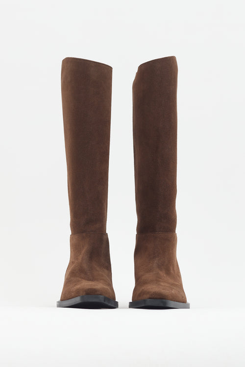 Proenza Schouler Brown Suede Knee High Boot