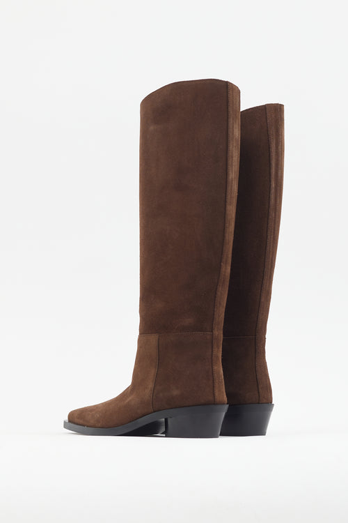 Proenza Schouler Brown Suede Knee High Boot