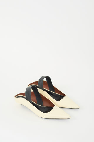 Proenza Schouler Cream Leather Pointed Toe Mule