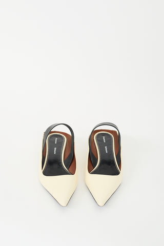 Proenza Schouler Cream Leather Pointed Toe Mule